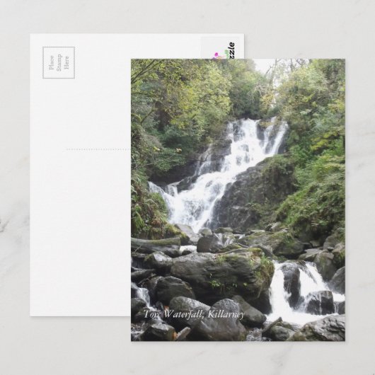 Torc Waterfall, Killarney. Ierland Briefkaart (Voorkant / Achterkant)