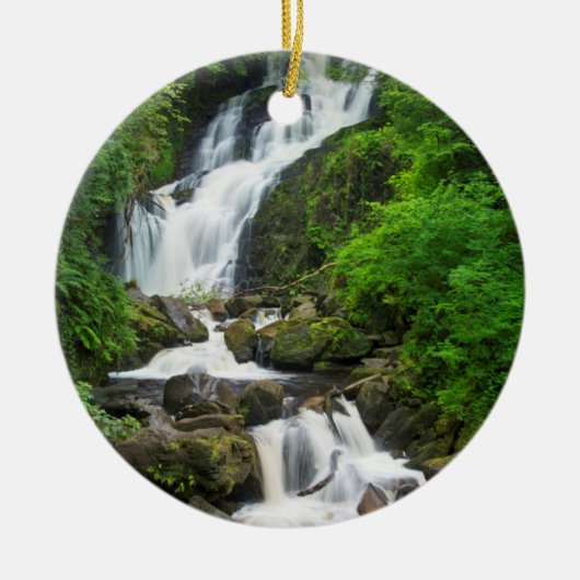 Torc waterfall schilderachtig, Ierland Keramisch Ornament (Voorkant)