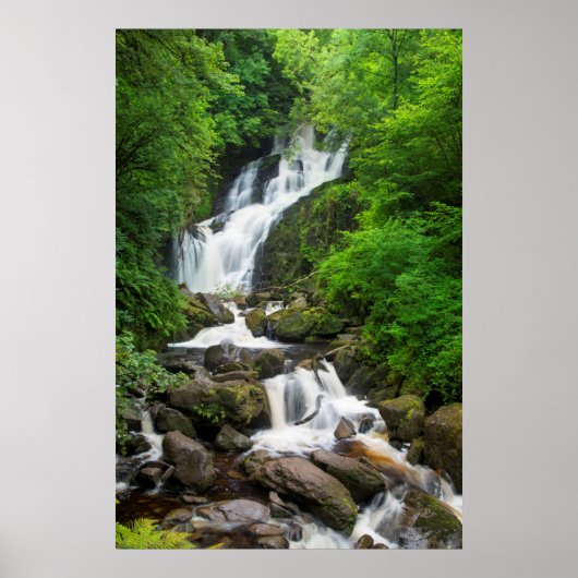 Torc waterval landschap, Ierland Poster (Voorkant)