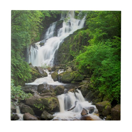 Torc waterval landschap, Ierland Tegeltje (Voorkant)