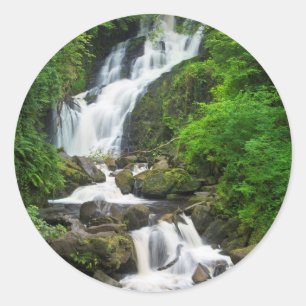 Torc-waterval landschappelijk, Ierland Ronde Sticker