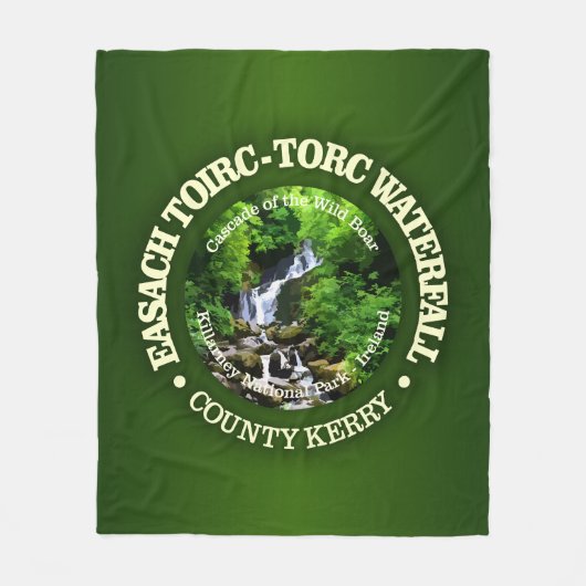 Torc Waterval (rood) Fleece Deken (Voorkant)