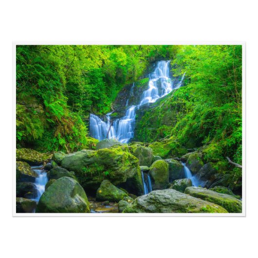 Torc Waterval Wandkunst | Killarney Park Ierland Foto Afdruk (Voorkant)
