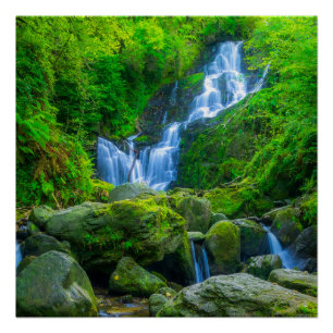 Torc-watervalposter Killarney Park Ierland Perfect Poster