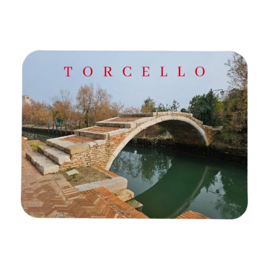 Torcello Devil's Bridge uitzicht koelkastmagneet Magneet (Horizontaal)