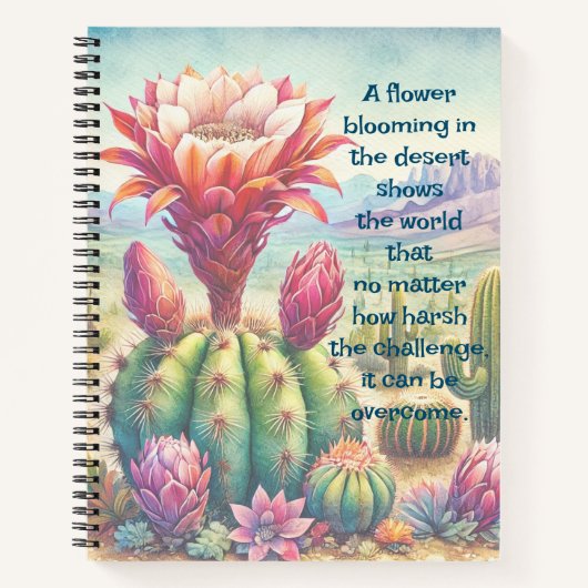 Torch Cactus Flower & Quote Notitieboek (Voorkant)