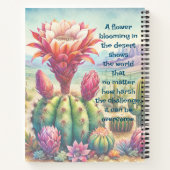 Torch Cactus Flower & Quote Notitieboek (Achterkant)