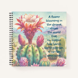 Torch Cactus Flower & Quote Notitieboek