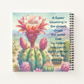 Torch Cactus Flower & Quote Notitieboek (Achterkant)