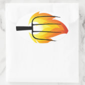 Torch en Pitchfork Ovale Sticker (Tas)