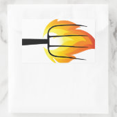 Torch en Pitchfork Rechthoekige Sticker (Tas)