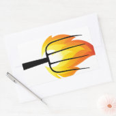 Torch en Pitchfork Rechthoekige Sticker (Envelop)