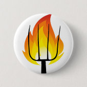 Torch en Pitchfork Ronde Button 5,7 Cm (Voorkant)