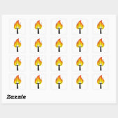 Torch en Pitchfork Vierkante Sticker (Vel)
