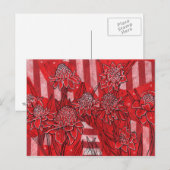 Torch Ginger Lily, Tropische Floral Kunst Briefkaart (Voorkant / Achterkant)