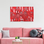 Torch Ginger Lily, Tropische Floral Kunst Canvas Afdruk (Insitu (Woonkamer))