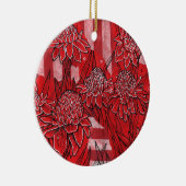Torch Ginger Lily, Tropische Floral Kunst Keramisch Ornament (Rechts)