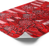 Torch Ginger Lily, Tropische Floral Kunst Poster (Hoek)