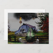 *~* Torch Hand Skulls HALLOEEN Briefkaart (Voorkant / Achterkant)