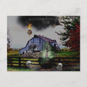 *~* Torch Hand Skulls HALLOEEN Briefkaart (Voorkant)