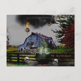 *~* Torch Hand Skulls HALLOEEN Briefkaart