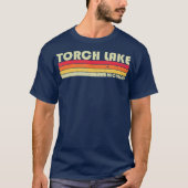 TORCH LAKE MICHIGAN Funny Vissen Camping Summer T-shirt (Voorkant)
