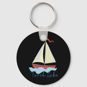 Torch Lake Michigan Zeilboot Zeilboot Naut Sleutelhanger