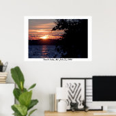 Torch Lake Sunset Poster (Thuiskantoor)
