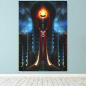 Torch Stone Tower Fractal Art Wrapped Canvas Print (Insitu (Houten vloer))
