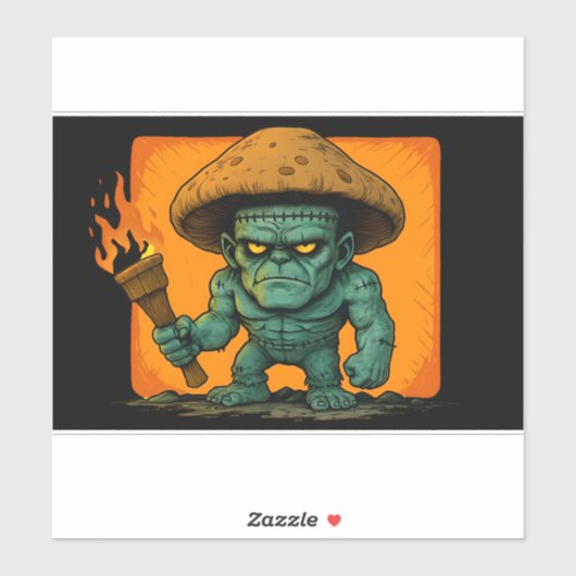 Torch & Temper – Mushroom Beast Design Sticker (Vel)