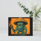 Torch & Temper-Mushroom Beast Feestdagenkaart (Staand voorkant)