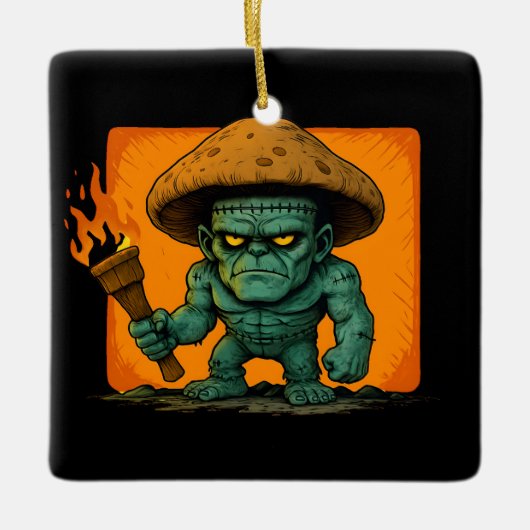 Torch & Temper – Mushroom Beest Design Keramisch Ornament (Voorkant)
