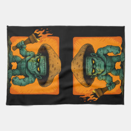 Torch & Temper – Ontwerp van een paddestoelmonster Theedoek