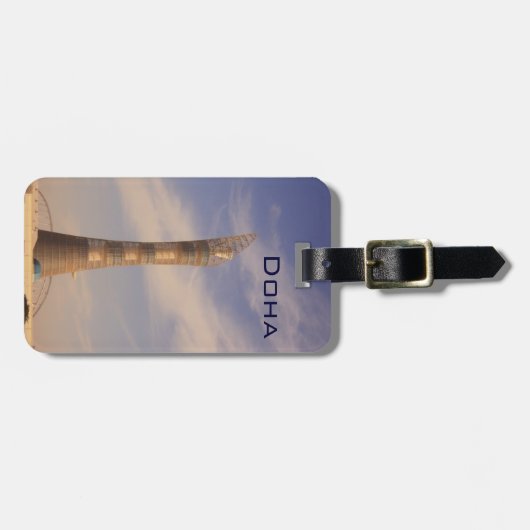 Torch Tower in Doha Bagagelabel (Voorkant horizontaal)