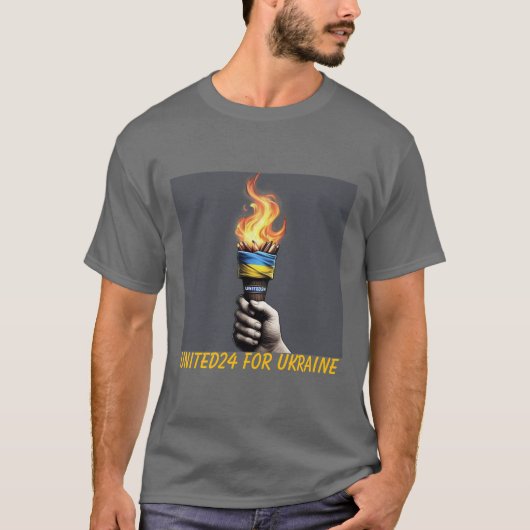 Torch van Oekraïne United24 Resilience T-shirt (Voorkant)