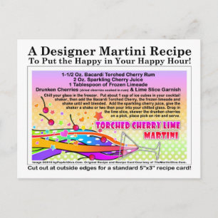 Torched Cherry Limoen Martini Recipe Briefkaart