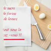 Torchons Recette Gâteau Yaourt Theedoek (Quarter Fold)