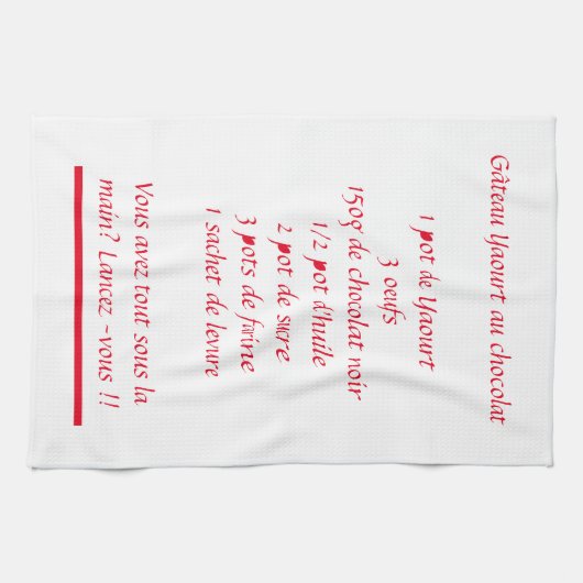 Torchons Recette Gâteau Yaourt Theedoek (Horizontaal)