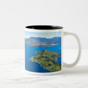 Torea Bay, Charlotte Sound, Marlborough Tweekleurige Koffiemok