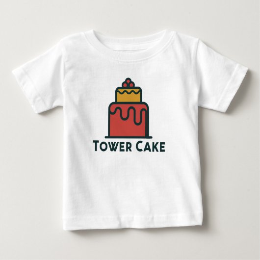 Toren Cake Schattige Baby Fijne Jersey (Voorkant)