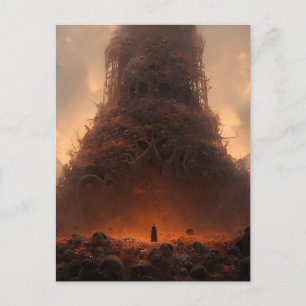Toren gemaakt van Botten Dark Fantasy Art Briefkaart