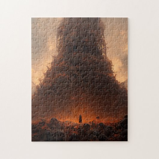 Toren gemaakt van Botten Dark Fantasy Art Legpuzzel (Verticaal)