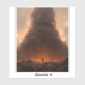 Toren gemaakt van Botten Dark Fantasy Art Sticker (Vel)