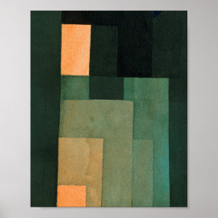 Toren in het Oranje en groen : Paul Klee 1922 Poster