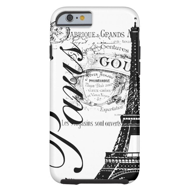  toren in Parijs en Eiffel Case-Mate iPhone Case (Achterkant)