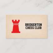 Toren Logo | Schaakclub Visitekaartje (Voorkant)