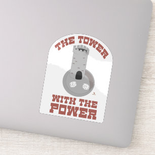 Toren Met Macht Dobbelsteen Episch Spel Kasteel Sticker