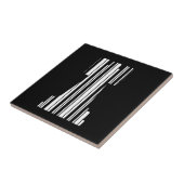 TOREN SCHAAKSTUK BAR CODE Game Barcode Patroon Tegeltje (Zijkant)