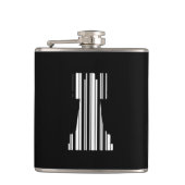 TOREN SCHAAKSTUK BAR CODE Spel Barcode Patroon Heupfles (Voorkant)