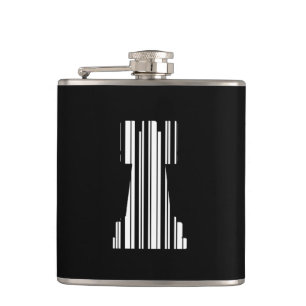 TOREN SCHAAKSTUK BAR CODE Spel Barcode Patroon Heupfles